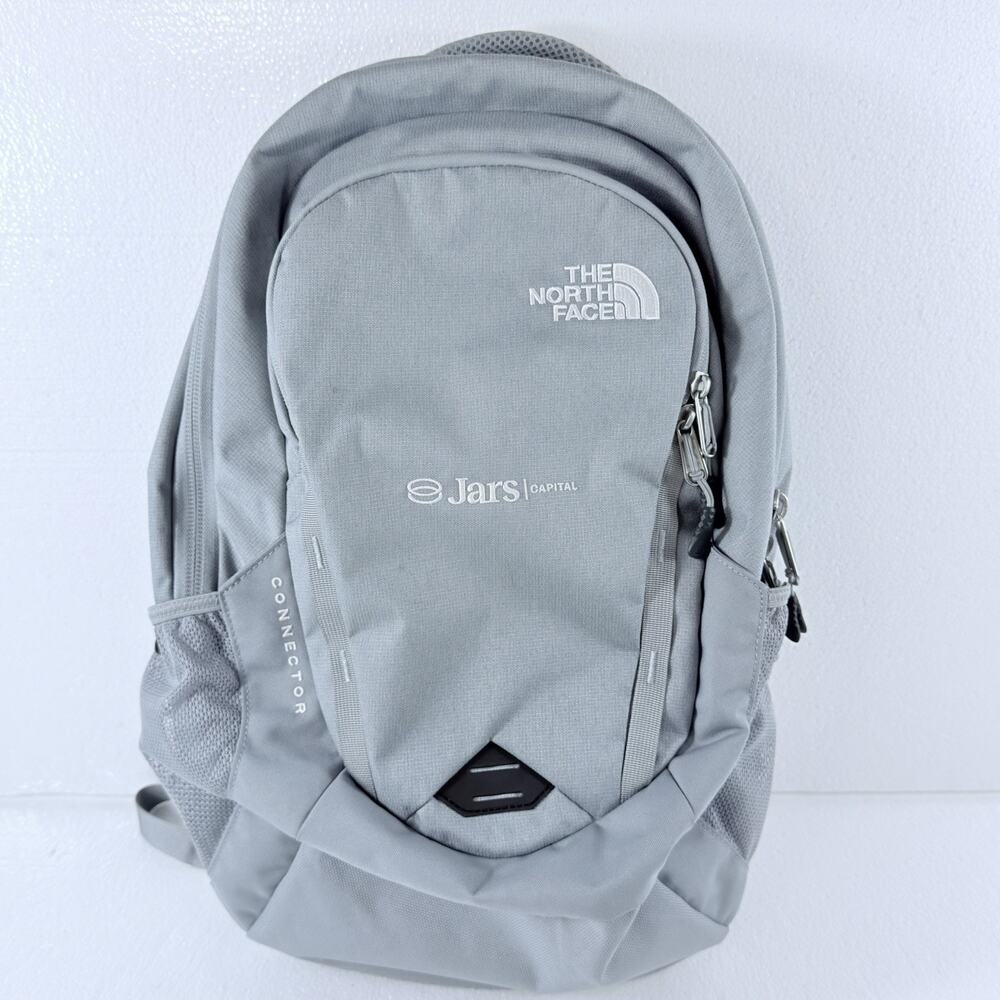 The North Face Connector Backpack Gray FlexVent Laptop Hiking Travel School Bag